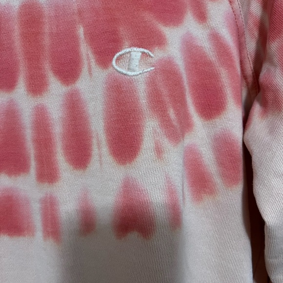 Champion Women’s Pink Tie Die Pullover Sweatshirt Size Large - Picture 2 of 4